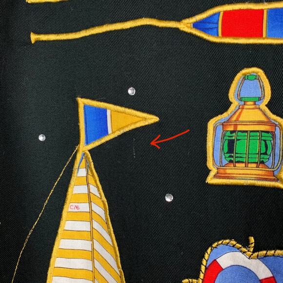 Vintage Quacker Factory Sailing Shirt Short Sleeve Boating Nautical Women's L - Picture 9 of 9